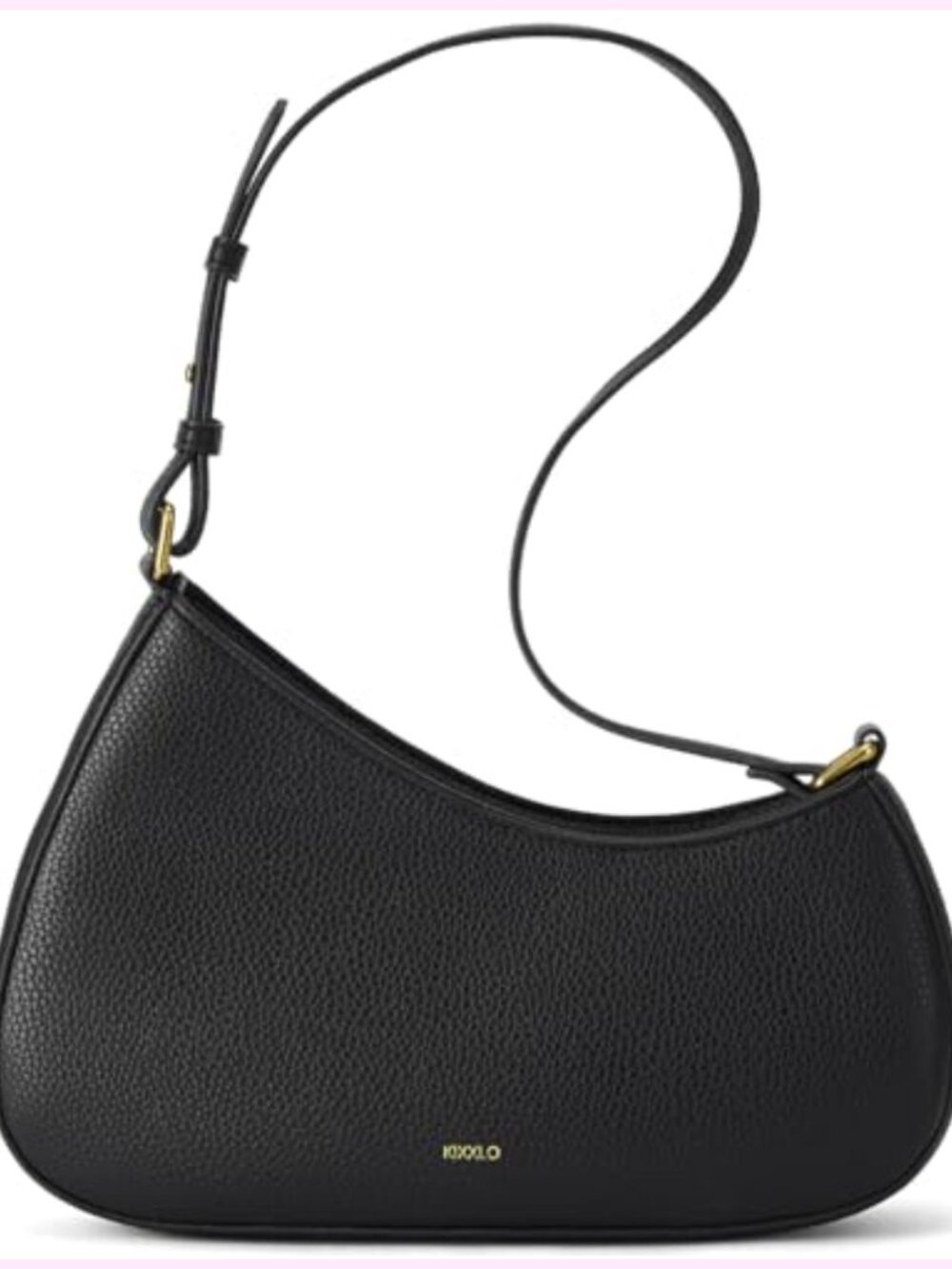 Mini Crescent Shoulder Bag Vegan Leather Lightweight Going Out Purse